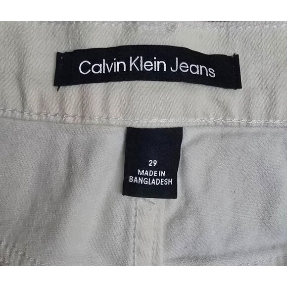 Calvin Klein Womens High Rise Straight Ankle Jeans Size 29 White Denim - Picture 7 of 7